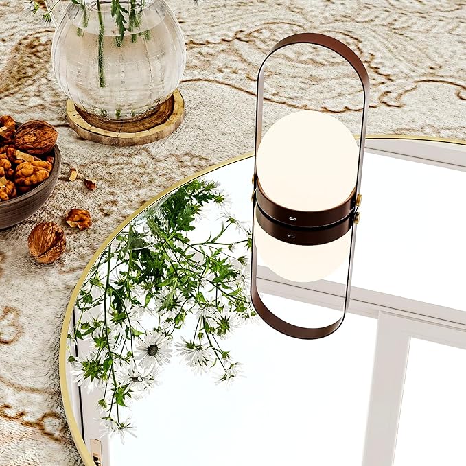 GLSLAND Circle Mirror for Wall 20 inch - Round Mirrors for Bathroom, Entryway, Living Room, Hallway Wall Decor Small Frame Mirror,Gold