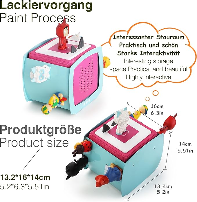 Tonies Storage Shelf for Tonies Box Organizer & Tonies Figures – Magnetic Metal Floating Shelves for 25~35 Tonies Characters ＆ Toniebox 1/2 Player, Designed for Kids' Gifts, TV Shape
