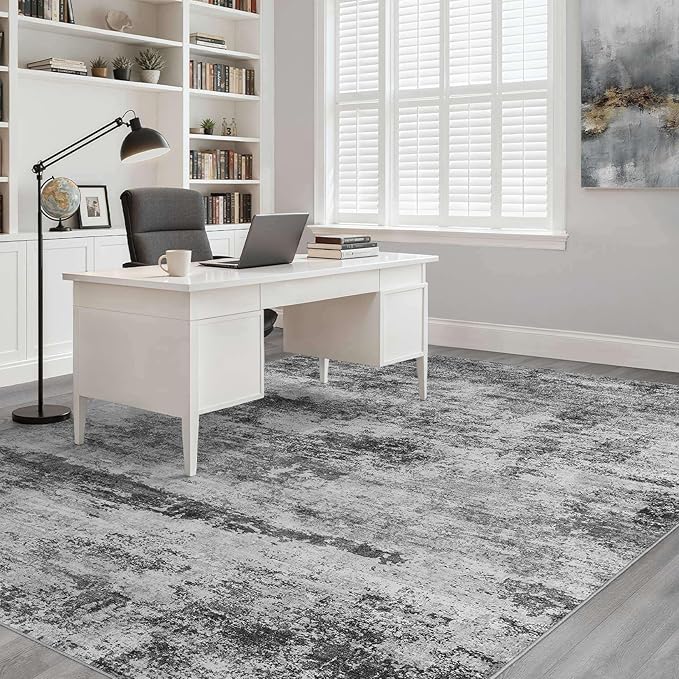 10x14 Area Rugs Living Room: Washable Large Abstract Neutral Modern Soft Rug Stain Resistant Indoor Floor Non-Slip Accent Carpet for Bedroom Nursery Playroom Dining Room Office Dorm Home House Decor