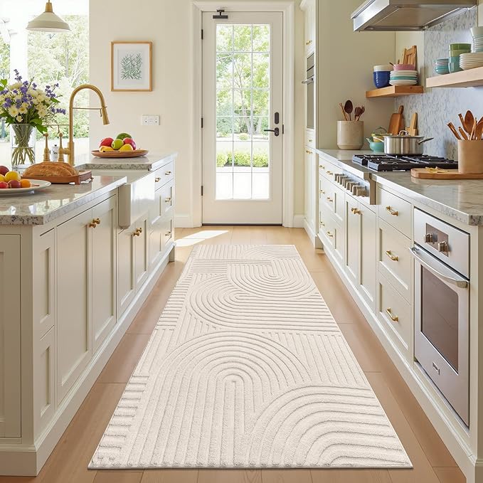 Pauwer 3x6 Washable Area Rugs for Living Room Modern Beige Solid Color Soft Fluffy Rugs for Bedroom Non Slip Boho Accent Indoor Mat Floor Carpet Cover for Kids Dining Room Kitchen Office