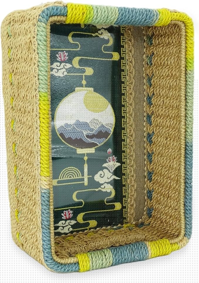 Zenpeace Wicker Large Rectangle Basket, Suitable For Hand-Woven Basket ，In Bedrooms, Kitchens, Bathrooms and Living Rooms, Organizing and Decorating Projects, Storage Various Items ，Bread and Keys