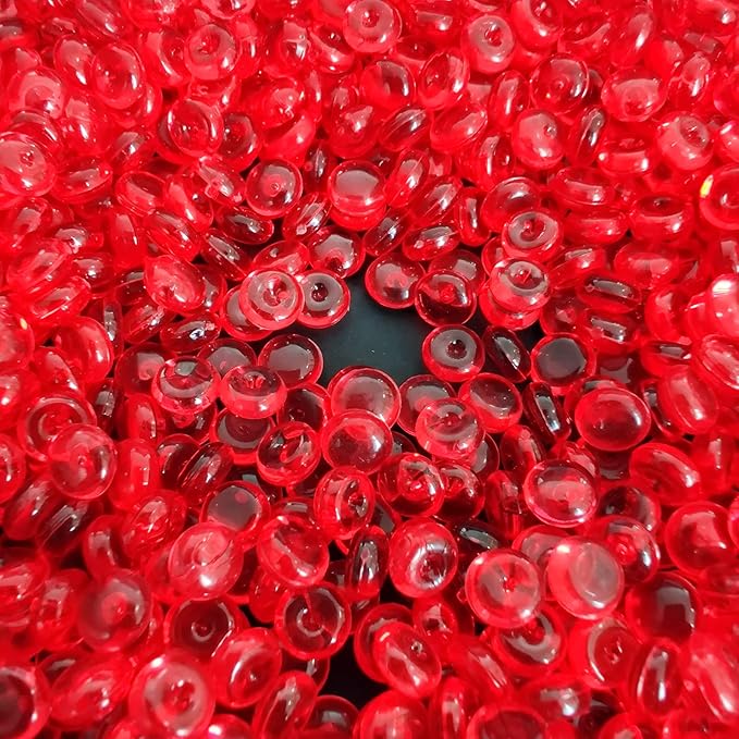 HappyFiller 4400 PCS Ruby Red Tiny Slime Beads 7 mm Acrylic Gems for Vase Filler,Party Confetti,Arts Crafts,Home Accents,Makeup Brush Holder,Candle Tray Fillering,0.28 Inch