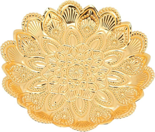 Jewelry And Make Up Organizer Vintage Decorative Tray Dessert Plate Jewelry Dish Snack Tray Key Bowls For Tableware Bar Cafe