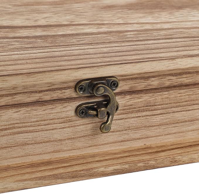 Homoyoyo Creative Wooden Fake Book Storage Box with Lock Small Size Decorative Keepsake Case for Desktop Jewelry and Makeup Organizer Safe Storage