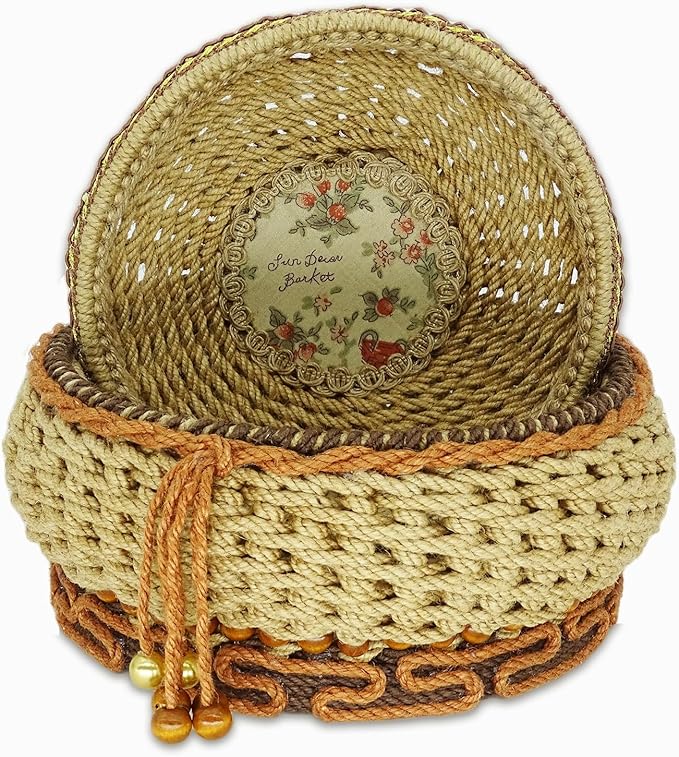 Zenpeace Wicker Basket, Suitable For Hand-Woven Big Rectangular Basket In Bedrooms, Kitchens, Bathrooms and Living Rooms, for Organizing and Decorating Projects, Clothes and Various Items (Bohemian)