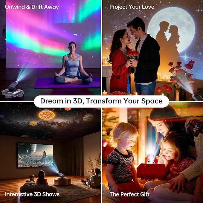 Homelist Sleep Aid Night Light for Kids & Adults with White Noise & Bluetooth Speaker, 60 Scenes Galaxy Star Projector Light Gifts for Bedroom Relaxation, Party, Birthday, Easter Day