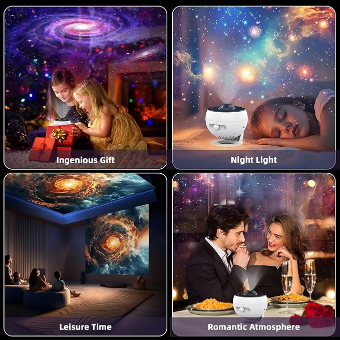 Galaxy Projector Pro for Bedroom, 13 in 1 Planetarium Star Projector with Solar System & Constellation, 360° Rotating LED Nebula Ceiling Projector, Timer Night Light for Kids Adults Room Decor & Gift