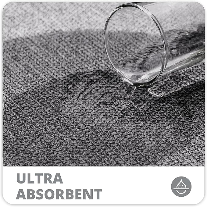Bosap Bath Mat,Ultra Thin Bathroom Runner Rugs,Large Bath Mats for Bathroom,Quick Dry,Non-Slip,Machine Washable,Low Pile,Bath Rug,Shower Outside,Sink,Home Decor Accessories.Grey,3'x4'(36x48inch)