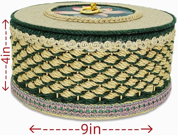 Zenpeace Wicker Basket, Round with Lid，Suitable For Hand-Woven Basket In Bedrooms, Kitchens, Bathrooms and Living Rooms, for Organizing and Decorating Projects, Storage Clothes and Various Items