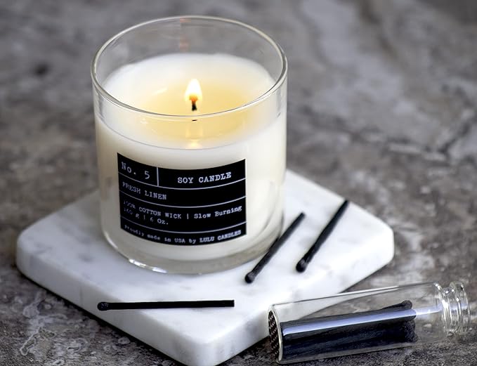 Lulu Candles | Black Rose & Oud | Luxury Scented Soy Jar Candle | Hand Poured in The USA | Highly Scented & Long Lasting- 6 Oz.