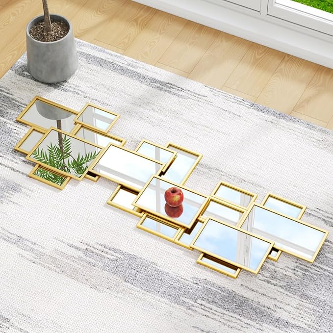 51'' x 19'' Art Decor Mirror,Gold Large Mirrors for Wall Decor Modern Decorative Mirrors for Living Room
