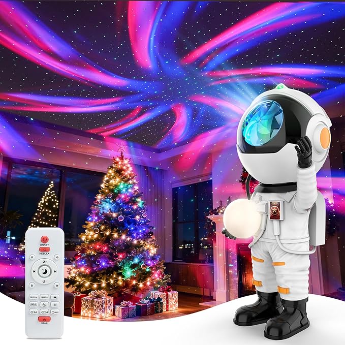 Rossetta Astronaut Galaxy Projector, Star Projector for Bedroom, LED Night Light for Kids Room with Timer and Remote, Gifts for Kids, Adults, Party, Birthday, Christmas, Easter