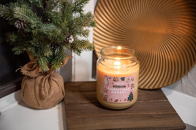 Candle-lite Christmas Scented Candles, Sugar Cookies with Coconut Cream, 18 oz Single-Wick Jar Candle, Proudly Poured in USA, Christmas Home Decor, 110 Hours of Burn Time, Holiday Gift for Men & Women