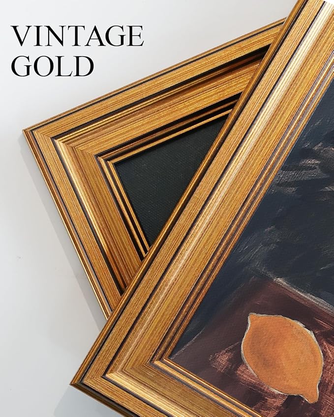 VIYYIEA Vintage Gold Framed Wall Art for Living Room, Swan Canvas Prints Home Decor, Oil Painting Picture, Bedroom Wall Decor Gifts for Friends or Family -【Swan Green】-(16L x 12W)