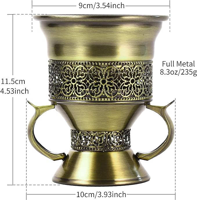 Frankincense Resin Incense Burner, Incense Censer, Bakhoor Burner, Charcoal Incense Burner, Incense Burner with Handle Tongs for Yoga, Spa Aromatherapy