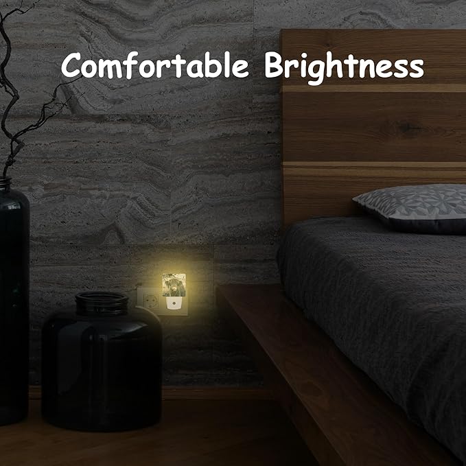 Night Light for Kids Girls Boys,Funny Dark Highland Cow LED Night Light Plug into Wall with Dusk to Dawn Sensor for Room Decor,Hallway,Kitchen,Bathroom,Nursery,Stairs