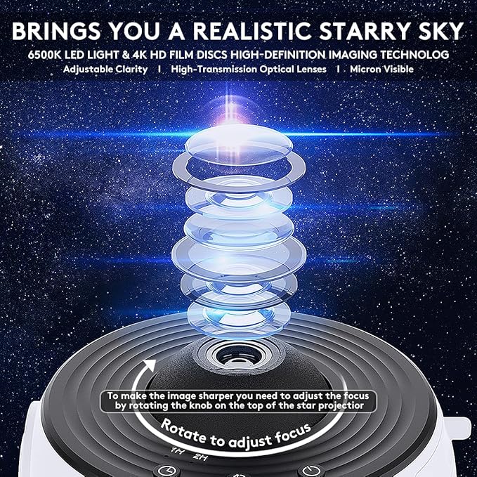 Planetarium Galaxy Projector13 in 1, Galaxy Light with 360° Rotating, Space Projector Nebula Star Night Light for Kids Adults Bedroom Ceiling Decor, Home Theater, Holiday Gift