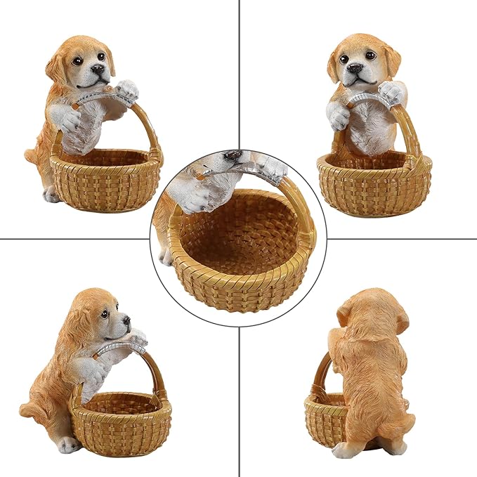 Dog Resin Storage Basket, Desktop Organizer for Remote & Keys, Cute Home Decor Tray, Ideal present for Pet Lovers.(Labrador)
