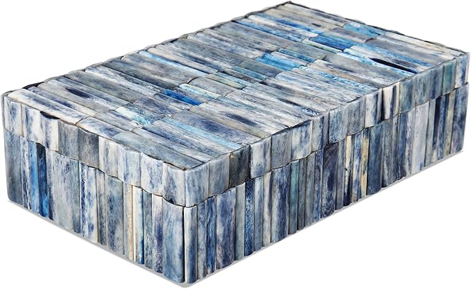 Handicrafts Home Decorative Storage Box 10x6 – Remote Organizer Box with Lid, Modern Decorative Keepsake Box, Boho Shelf Décor, Memory Box for Photos or Letters, Decorative Box for Table Décor
