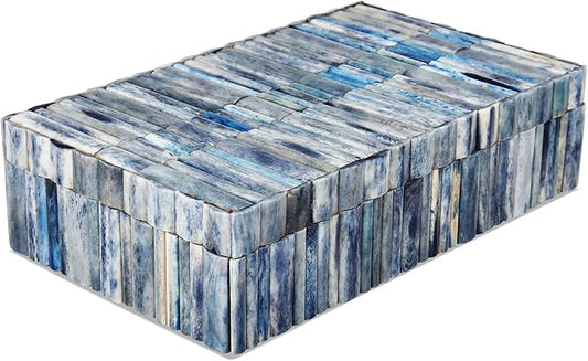 Handicrafts Home Decorative Storage Box 10x6 – Remote Organizer Box with Lid, Modern Decorative Keepsake Box, Boho Shelf Décor, Memory Box for Photos or Letters, Decorative Box for Table Décor