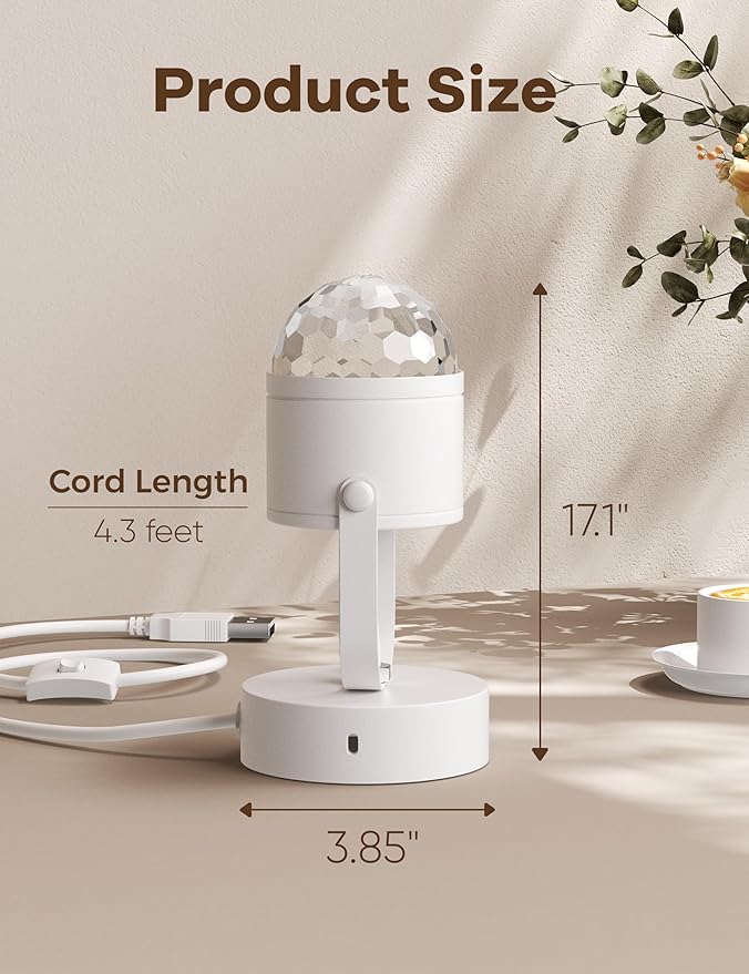 Joyzy Plug in Dynamic Ocean Wave Table Lamp Water Ripple Night Light Projector for Room Christmas Party Decoration Lighting Color Changing Ambient Lamp Vivid Water Wave Effect Lights Projection