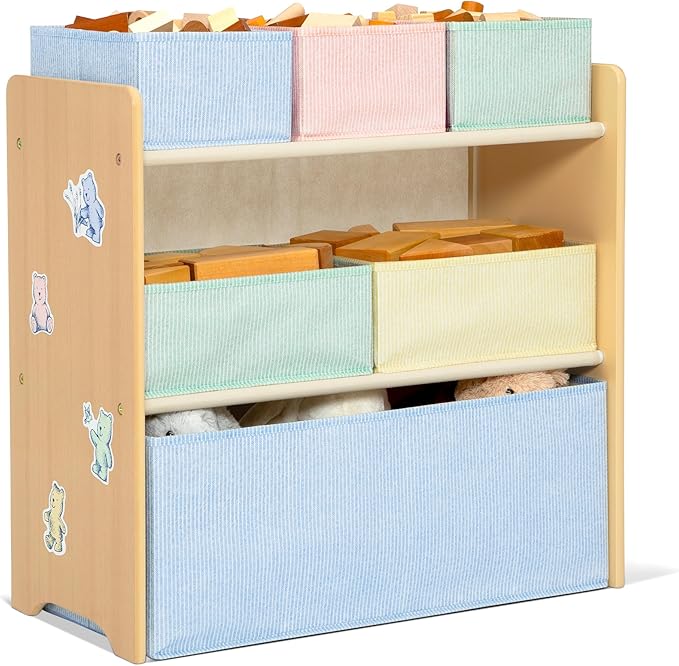 Delta Children - GapKids 6 Bin Toy Organizer - Greenguard Gold Certified, Pastel