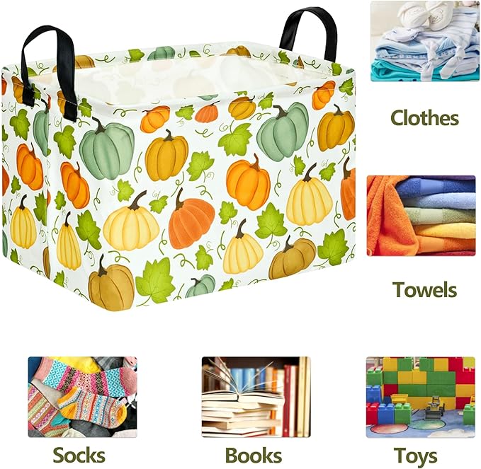 Rectangle Gift Shelf Nursery Storage Basket Laundry Hamper Storage Box and Bins for Home Clothes with Handles