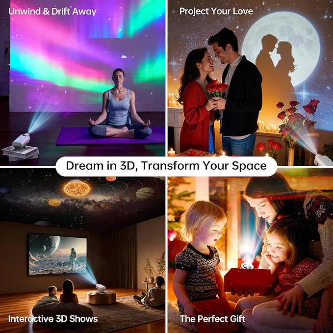 Homelist Sleep Aid Night Light for Kids & Adults with White Noise & Bluetooth Speaker, 60 Scenes Galaxy Star Projector Light Gifts for Bedroom Relaxation, Party, Birthday, White