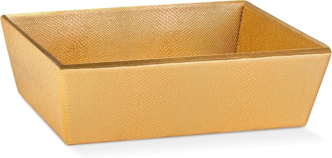 Pack of 5 Baskets for Gifts Empty Made in Italy - Ideal for Baby Shower, Wedding and for Any Occasion - 9" x 6.69" x 3.14" Gold - by Boxes Craftory