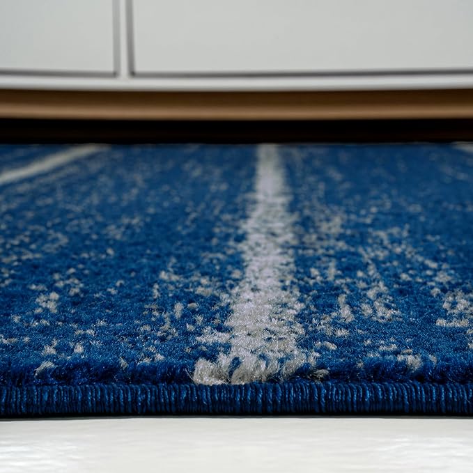 JONATHAN Y Williamsburg Minimalist Stripe Navy/Cream Indoor Area Rug, 5x8, Contemporary, Modern, Easy-Cleaning for Living Room, Bedroom, Kitchen, Pet Friendly, Non-Shedding (MOH201C-5)