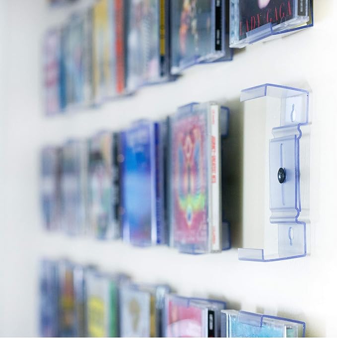 CollectorMount CD Mount 3 Pack, Shelf Stand and Wall Mount Display, Invisible and Adjustable