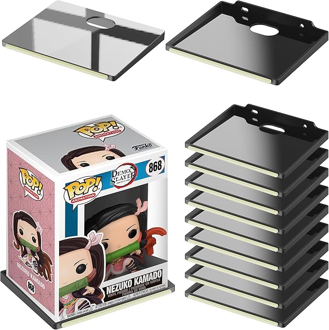 LRANFOW Wall Shelf Wall Mount Storage Organizer for Funko Pop, Smart Speaker, Action Figures, Security Camera or Other Small Items (12 Pack Black)