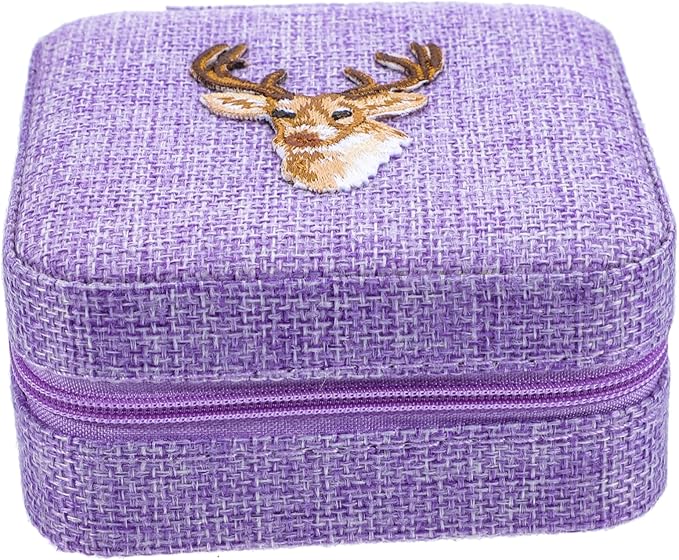 BESPORTBLE Travel Jewelry Organizer Box for Women Portable Earring Ring Holder Storage Case Dividers Small Cosmetic Organizer for Travel Jewelry Storage Box