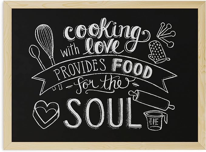 U Brands Chalkboard, 18" x 24" Inches, Light Birch Wood Frame (310U00-01)