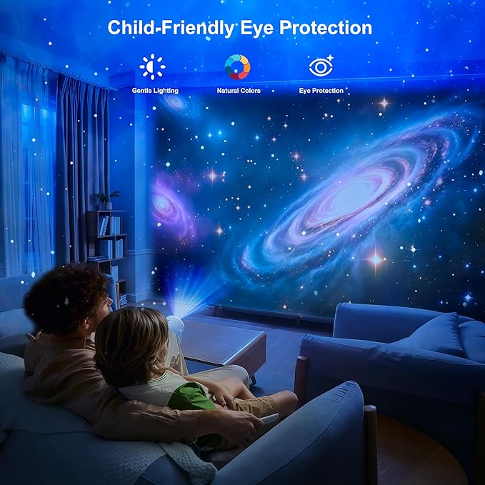 Brizled Galaxy Projector Pro, 4K Glasses-Free 3D Holographic Projector with 90+ Dynamic Themes, Star Light with Stereo Bluetooth Speaker, Remote Nebula Night Light for Room Halloween Christmas Decor
