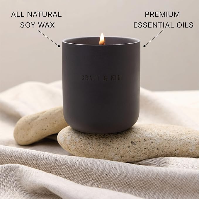 Earthenware Soy Candle in Santal Woods by Craft & Kin