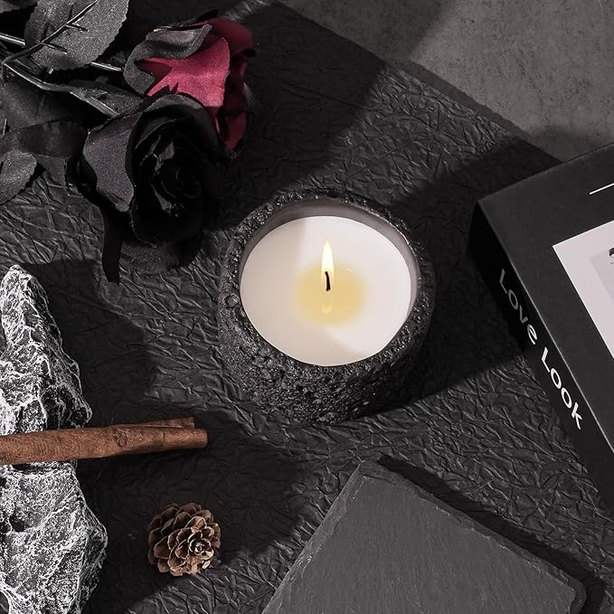 Viyffo 6oz Citronella Candle Outdoor, Small Citronella Candle Indoor, Candles for Home Scented, Non Toxic Soy, Black Ceramic Jar for Patio, Backyard Décor & Camping Gift (12+ Hours Burn)