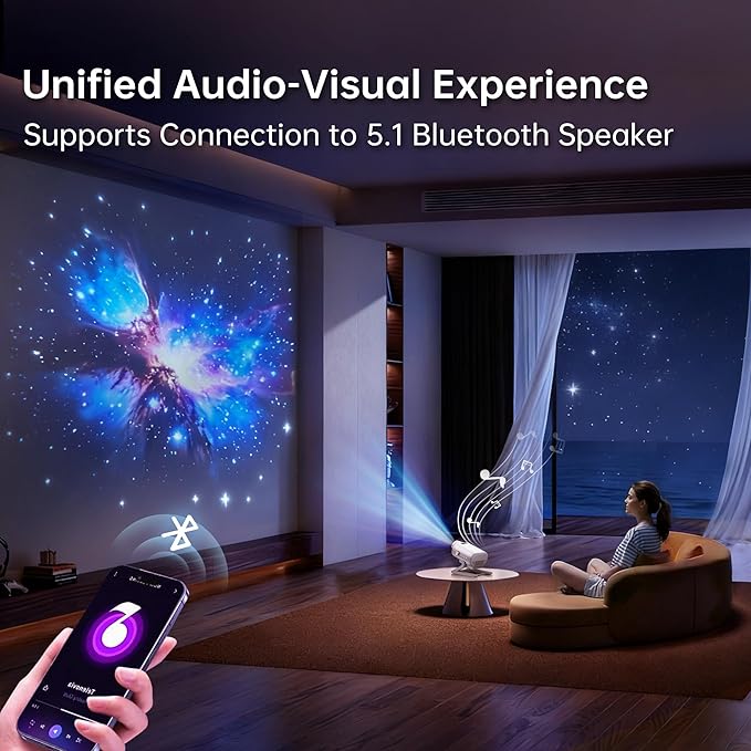 Homelist Sleep Aid Night Light for Kids & Adults with White Noise & Bluetooth Speaker, 60 Scenes Galaxy Star Projector Light Gifts for Bedroom Relaxation, Party, Birthday, White