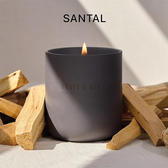 Earthenware Soy Candle in Santal Woods by Craft & Kin