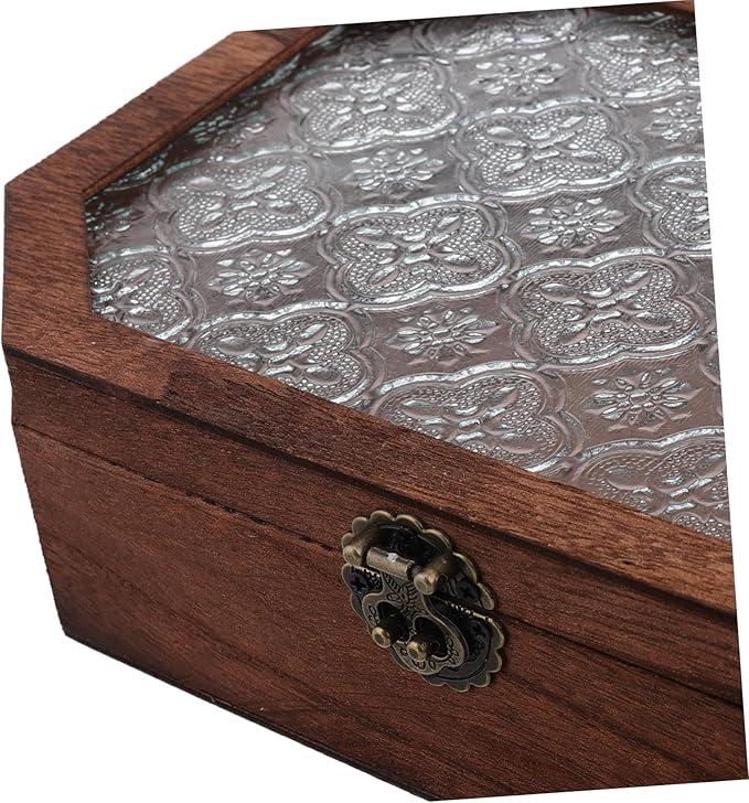 Homoyoyo Retro Style Storage Box Makeup Organizer Desk Vintage Small Trinket Box Home Decor