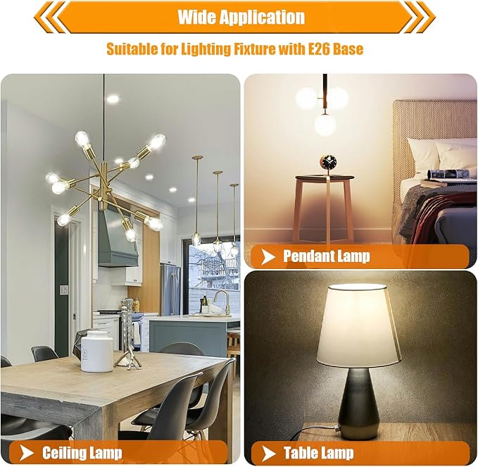 16 Pack LED Edison Bulbs 40W Equivalent, 4000K Cool White Dimmable ST19 Light Bulb, 4W LED Filament Bulb, 450LM E26 Vintage Bulbs for Ceiling Light Fixtures