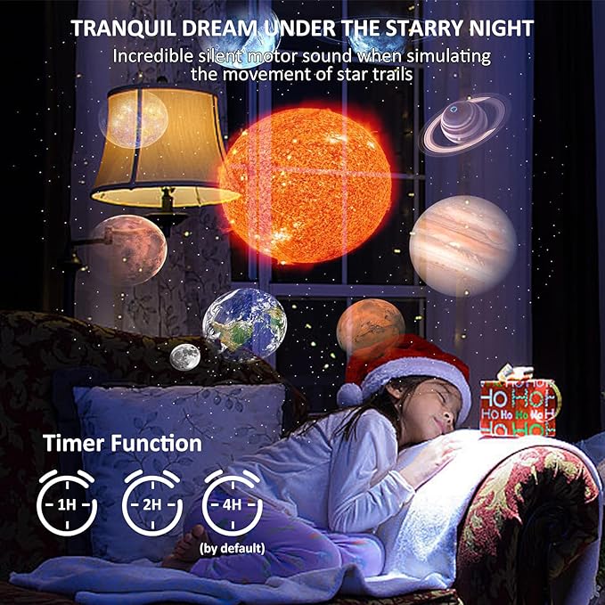 Galaxy Projector Pro for Bedroom, Planetarium Star Projector, Starry Sky Night Light with 13 Film Discs, Solar System Constellation Moon for Kids Bedroom Ceiling Home Living Room Decor Birthday Gifts