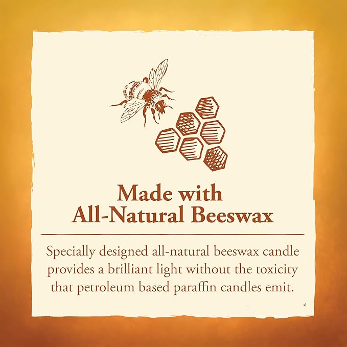 Candle by the Hour 80-Hour Green Candle, Eco-friendly Natural Beeswax with Cotton Wick
