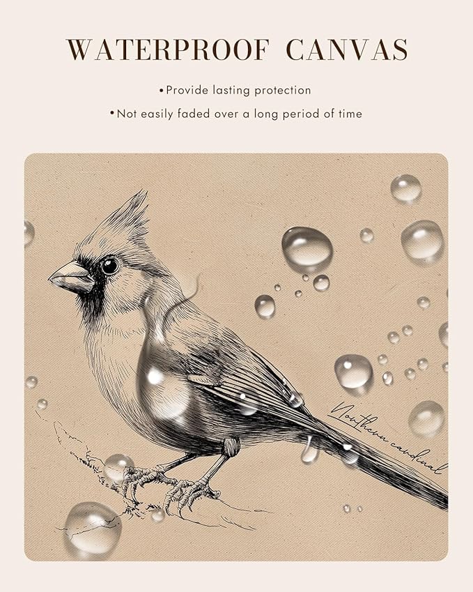 Bzstyleart Vintage Wall Art Decor, Framed Bird Wall Decor Painting for Living Room, Sketch Yili State Bird Animal Canvas Prints Home Decor Aesthetic for Bedroom Bathroom, 12L x 16W