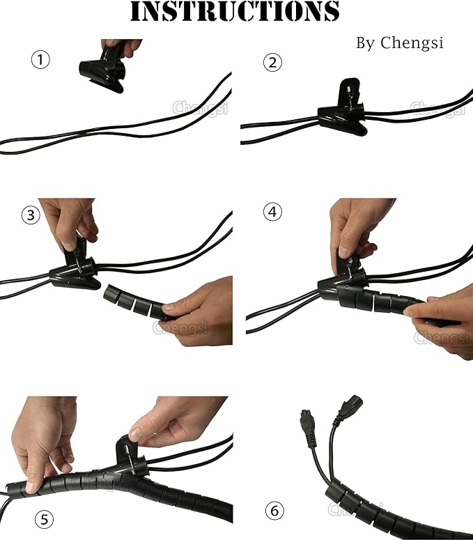 Cable Management Sleeve 19.7ft Cable Organizer Coiled Tube Wire Wrap Cable Sleeve for Home Office PC TV Silver