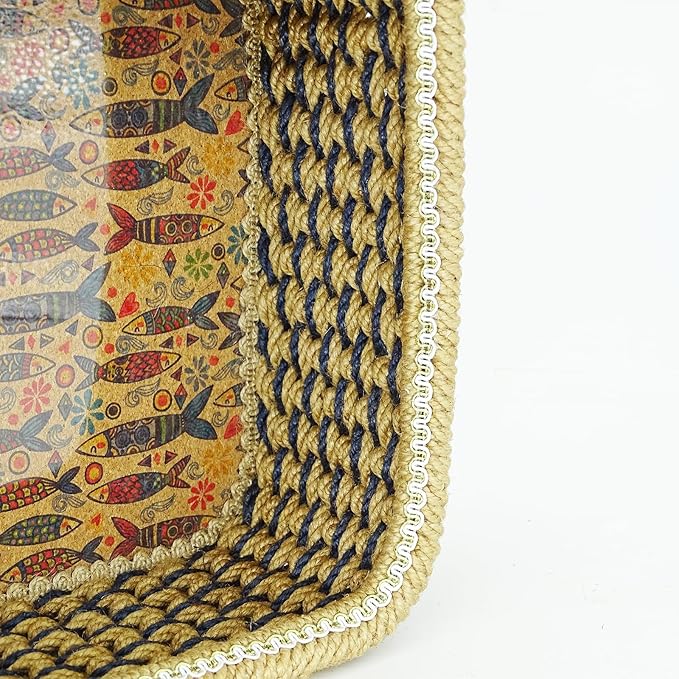 Zenpeace Wicker Small Basket, Suitable For Hand-Woven Basket with Handle，Organizing and Decorating Projects, Clothes and Various Items