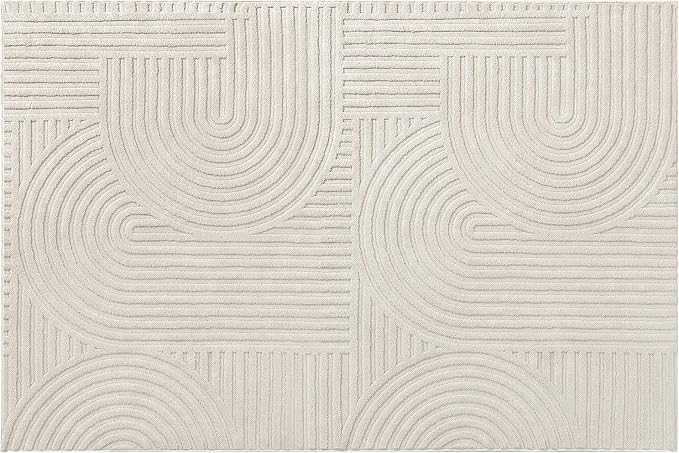 Pauwer 4x6 Washable Area Rugs for Living Room Modern Beige Solid Color Soft Fluffy Rugs for Bedroom Non Slip Boho Accent Indoor Mat Floor Carpet Cover for Kids Room Dining Room Kitchen Office, Beige