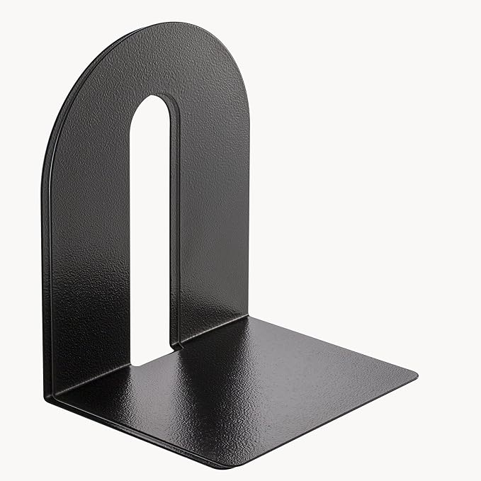 Officemate Bookends, Heavy Weighted 10-inch Steel, Black (93182) (Pack of 6)