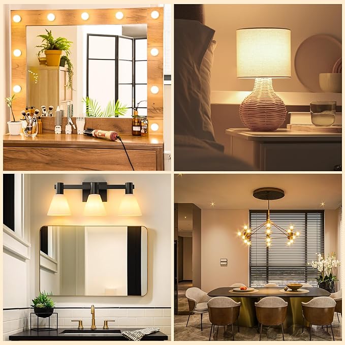 GvvooHome Vanity Light Bulbs for Bathroom, G25 LED Globe Light Bulbs for Makeup Mirror Dressing Room, 60W Equivalent, 2700K Soft White, 800LM, E26 Base, Non-Dimmable, 8-Pack
