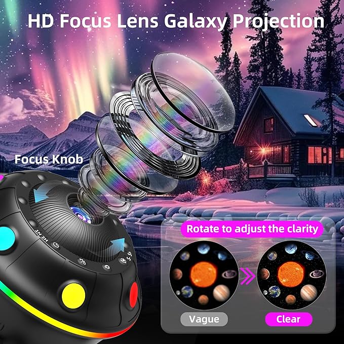 Galaxy Projector for Bedroom, 13 in 1 Planetarium Star Projector with Solar System & Constellation, 360° Rotating Galaxy Light Projector, Space Night Light Projector for Kids Adults Gifts
